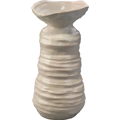 Marine Vase by Jamie Young in cream. Made from ceramic in a eclectic & global style.