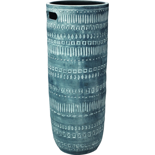 Zion Ceramic Vase by Jamie Young in gray, white ceramic. Made from ceramic in a eclectic & global style.