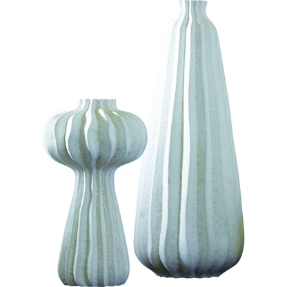 Lithos Vase by Global Views. Made from ceramic in a coastal style.