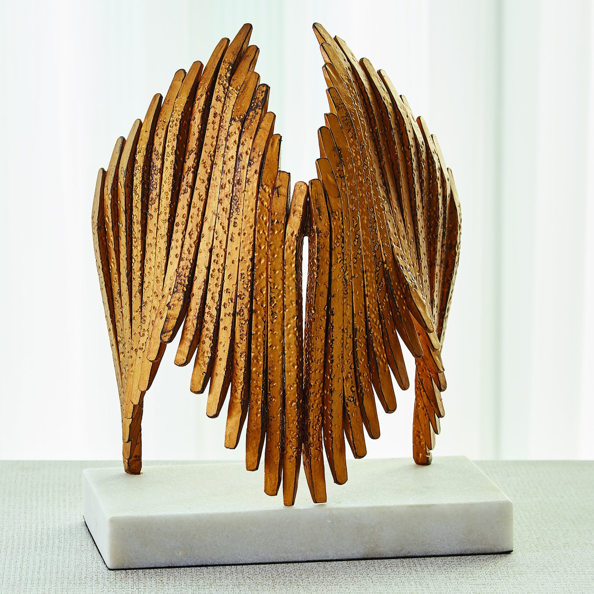 Icarus Sculpture by Global Views. Made from iron, white marble in a eclectic & global style.