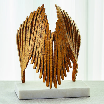 Icarus Sculpture by Global Views. Made from iron, white marble in a eclectic & global style.