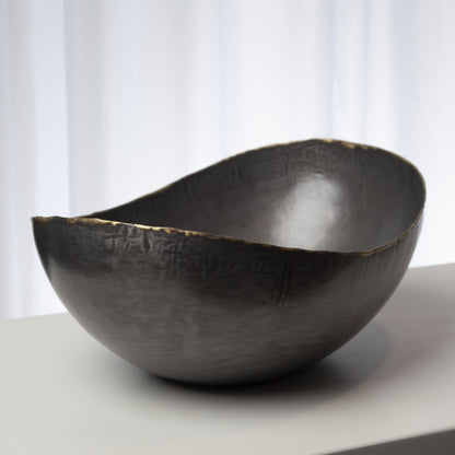 Laforge Oval Bowl by Global Views in natural iron. Made from iron in a eclectic & global style.