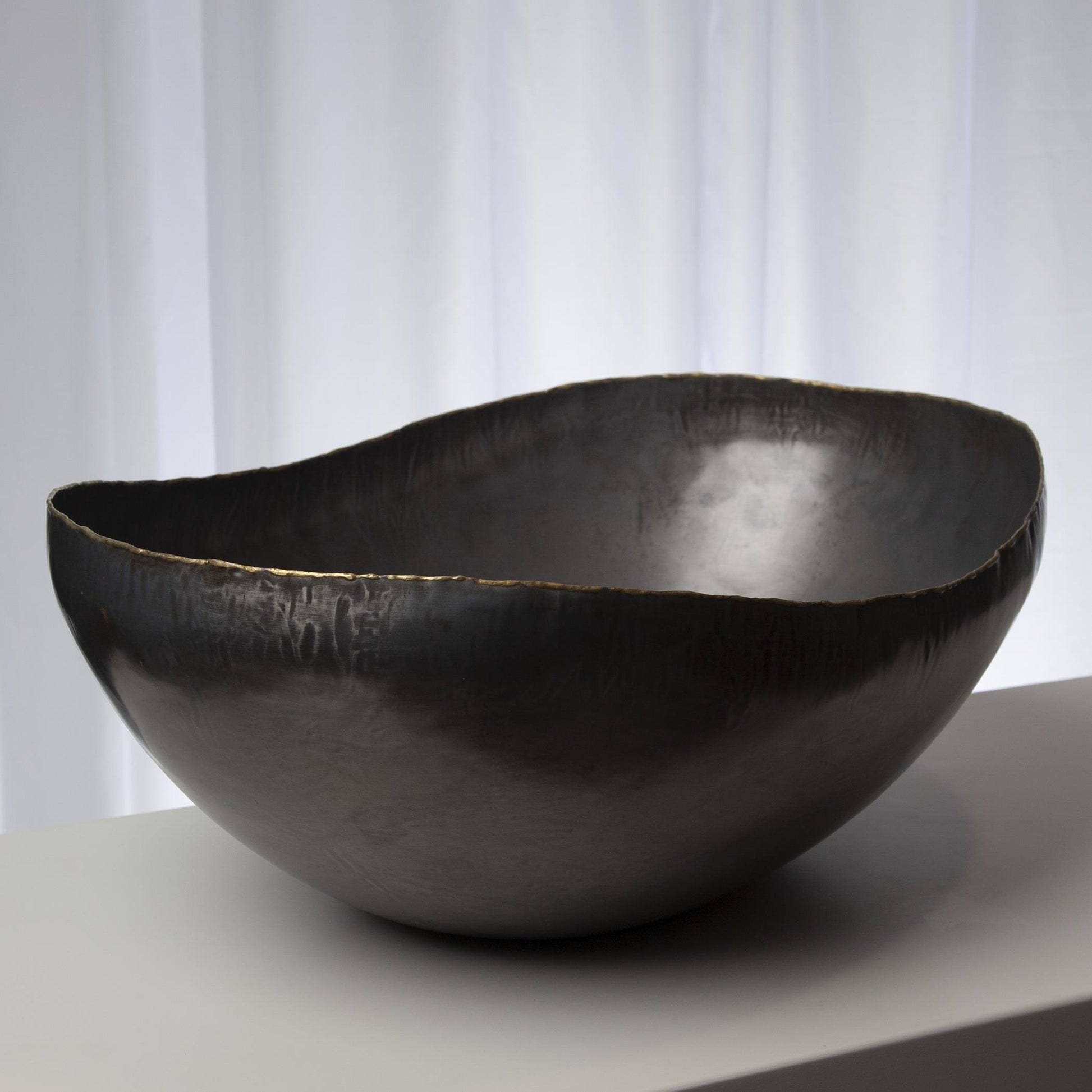 Laforge Oval Bowl by Global Views in natural iron. Made from iron in a eclectic & global style.