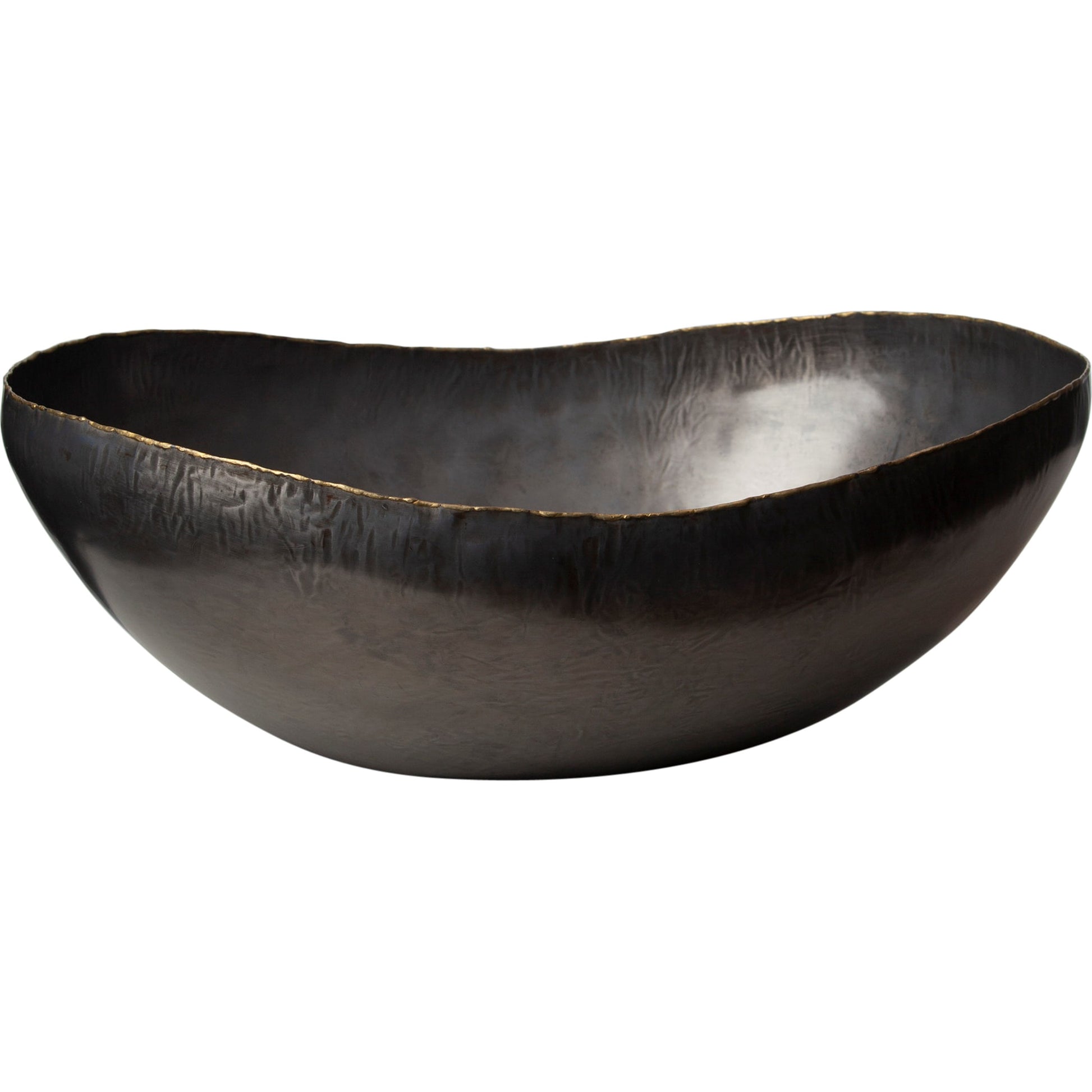 Laforge Oval Bowl by Global Views in natural iron. Made from iron in a eclectic & global style.
