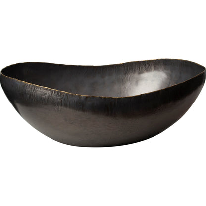 Laforge Oval Bowl by Global Views in natural iron. Made from iron in a eclectic & global style.