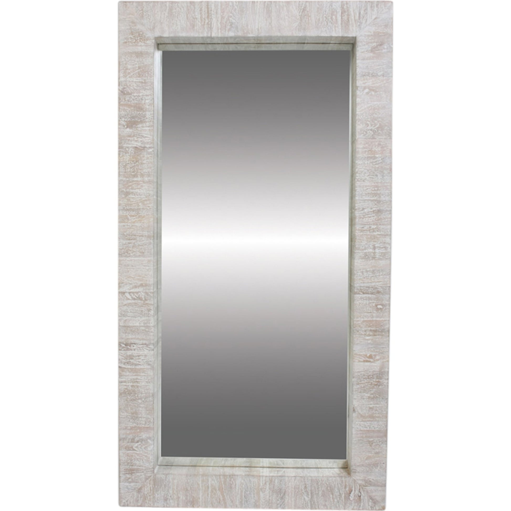 Driftwood Mirror by Global Views in white washed. Made from mango, mdf, mirror in a modern style.
