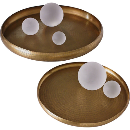 Offering Tray by Global Views in brass. Made from brass in a eclectic & global style.