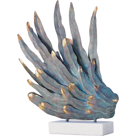 Phoenix Wing by Global Views. Made from iron, white marble in a coastal style.
