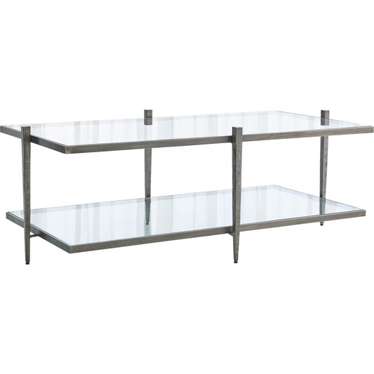 Laforge Cocktail Table by Global Views. Made from iron, tempered glass in a transitional style.