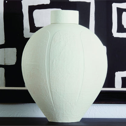 Linen Jar by Global Views. Made from porcelain in a modern style.