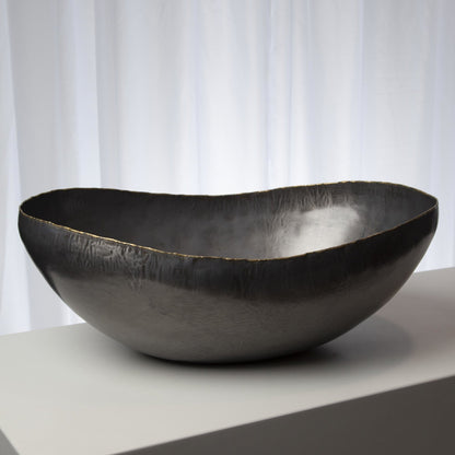 Laforge Oval Bowl by Global Views in natural iron. Made from iron in a eclectic & global style.