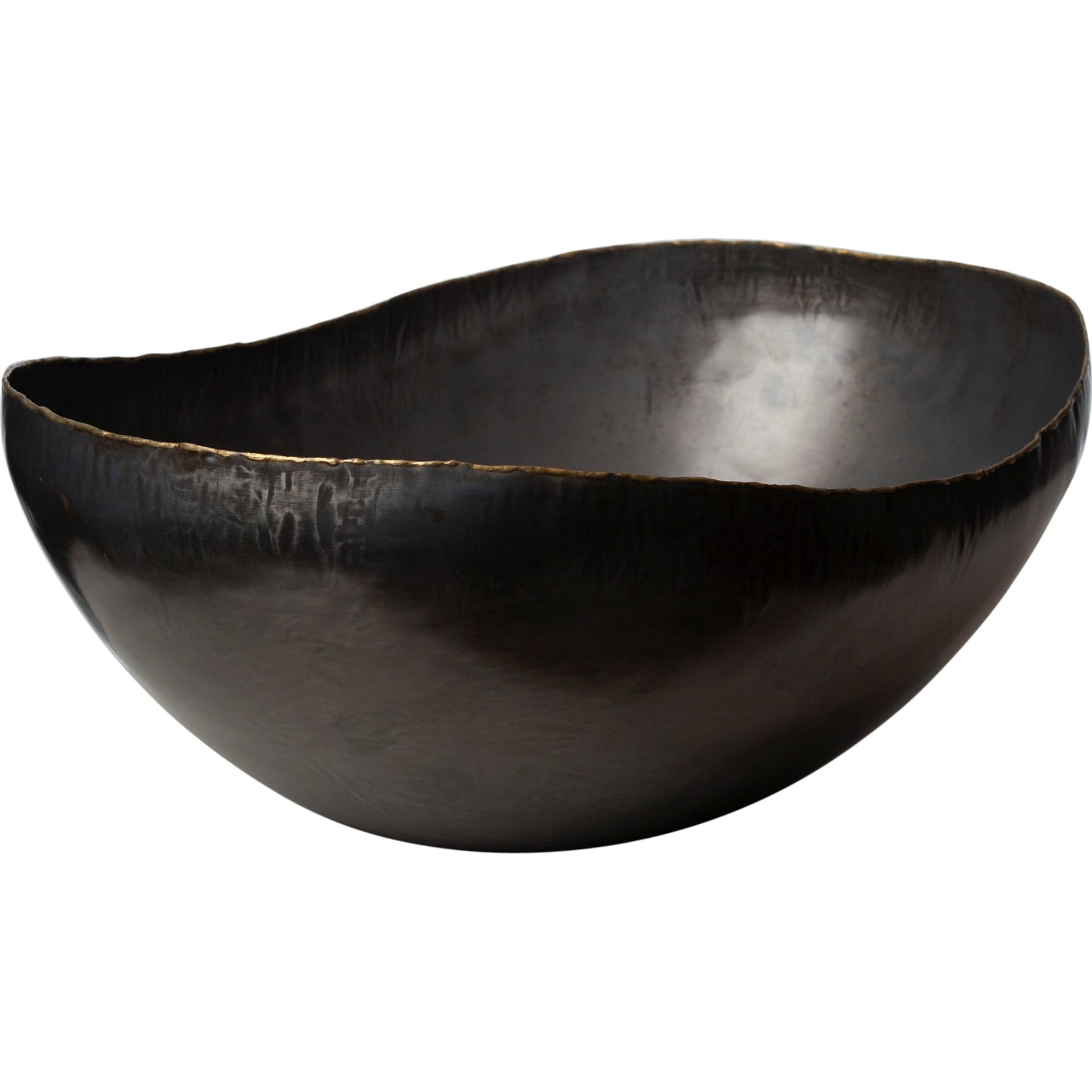 Laforge Oval Bowl by Global Views in natural iron. Made from iron in a eclectic & global style.