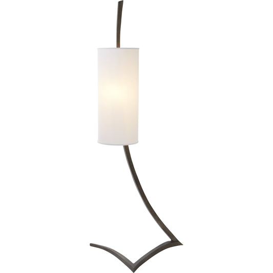 Mojave Floor Lamp by Global Views in antique graphite. Made from aluminum, brass, mild steel in a modern style.