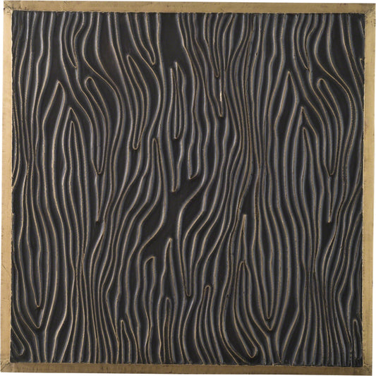 Forest Panel by Global Views in antique bronze, brass. Made from mdf, brass sheet in a modern style.