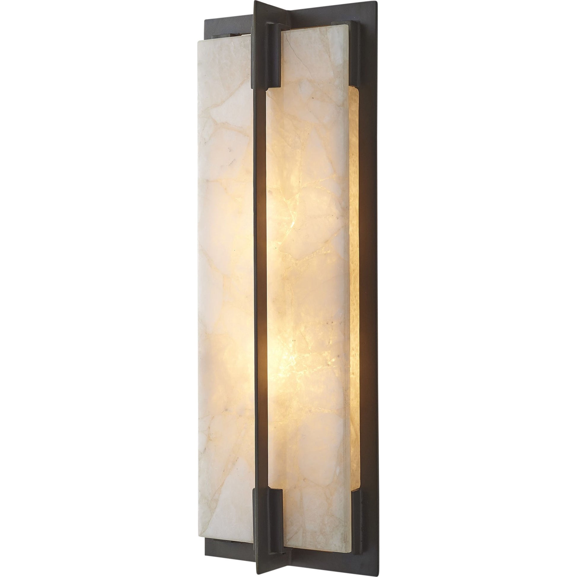 Quartz Sconce by Global Views. Made from brass, mild steel, quartz in a modern style.