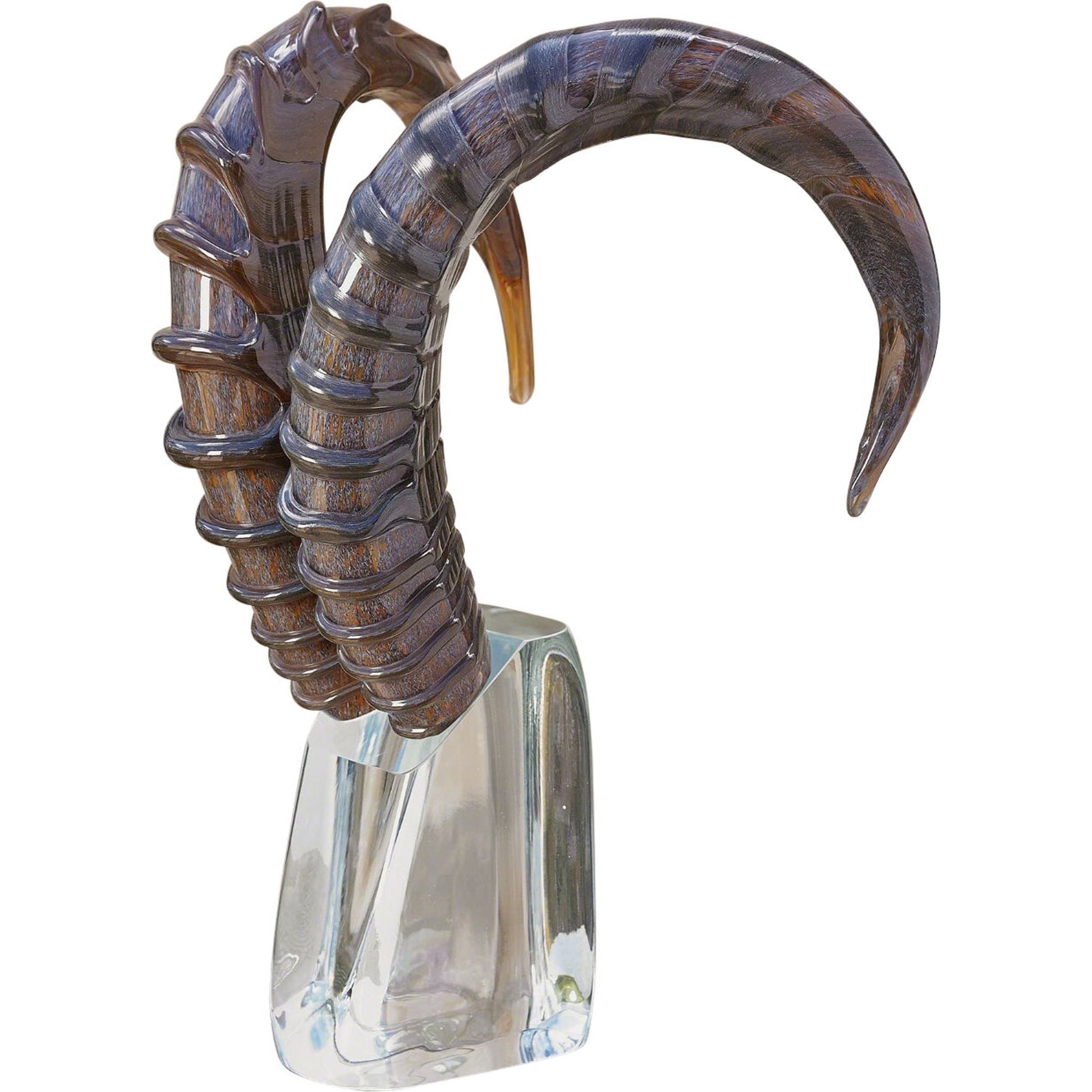 Kudu Head Sculpture by Global Views. Made from art glass in a eclectic & global style.