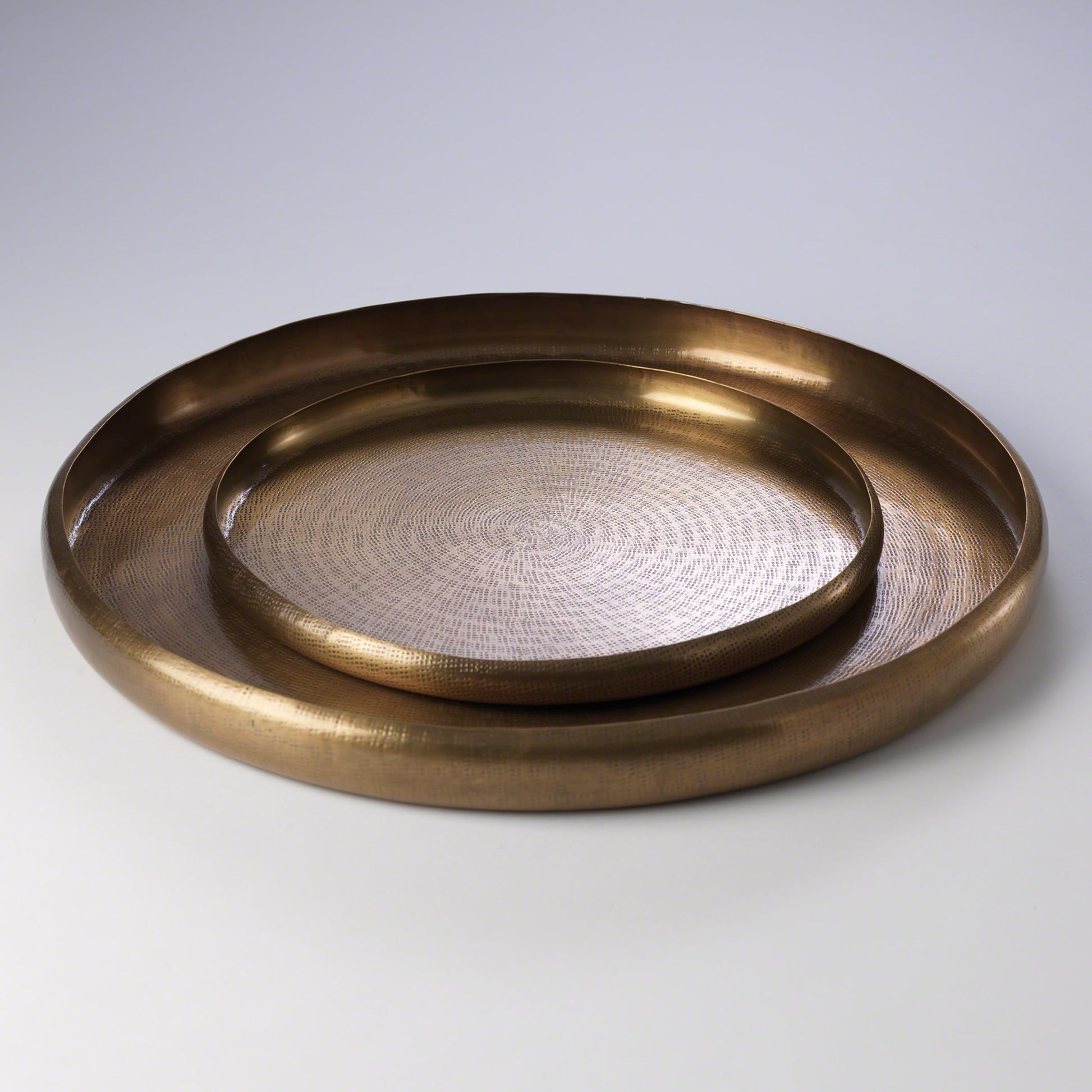 Offering Tray by Global Views in brass. Made from brass in a eclectic & global style.