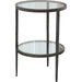Laforge Side Table by Global Views. Made from iron, tempered glass in a transitional style.