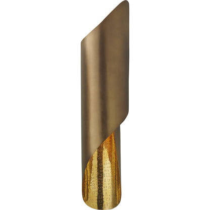 Curl Wall Sconce by Global Views. Made from brass, mild steel, stainless steel in a modern style.