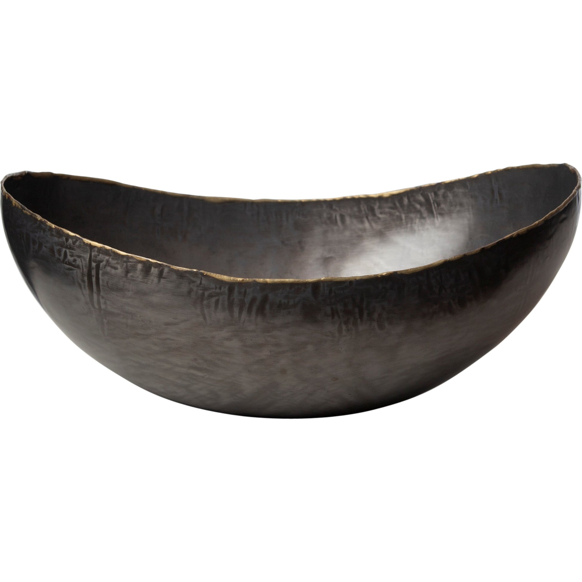 Laforge Oval Bowl by Global Views in natural iron. Made from iron in a eclectic & global style.