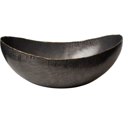 Laforge Oval Bowl by Global Views in natural iron. Made from iron in a eclectic & global style.