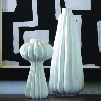 Lithos Vase by Global Views. Made from ceramic in a coastal style.