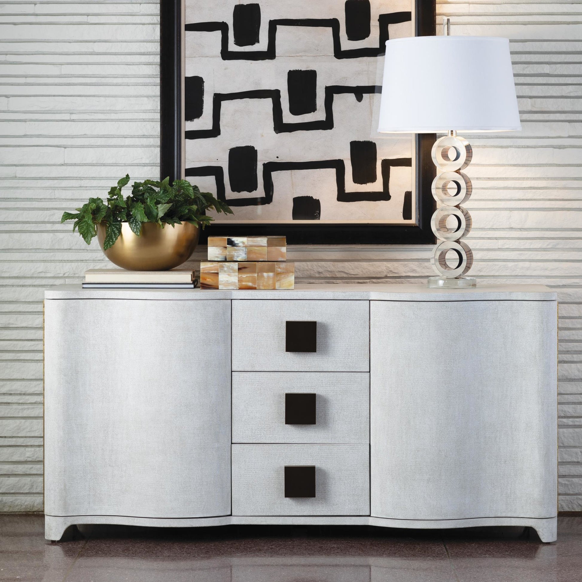 Toile Linen Credenza by Global Views. Made from unique in a modern style.