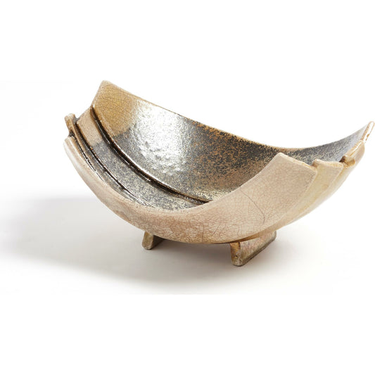 Strata Bowl by Global Views in raku. Made from ceramic in a eclectic & global style.