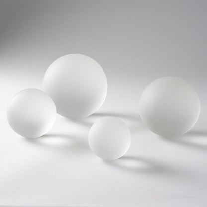 Frosted Crystal Sphere by Global Views. Made from crystal in a modern style.
