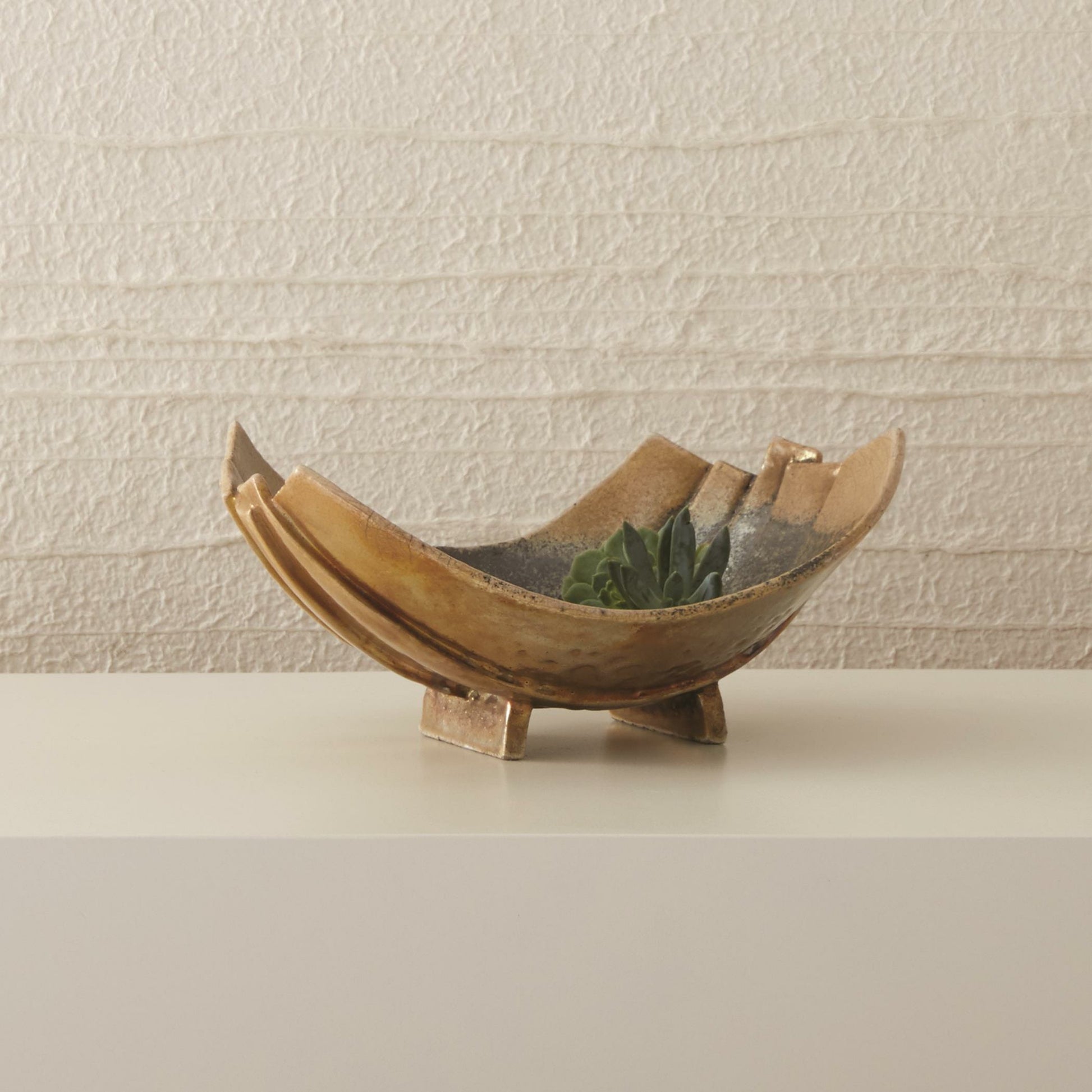 Strata Bowl by Global Views in raku. Made from ceramic in a eclectic & global style.