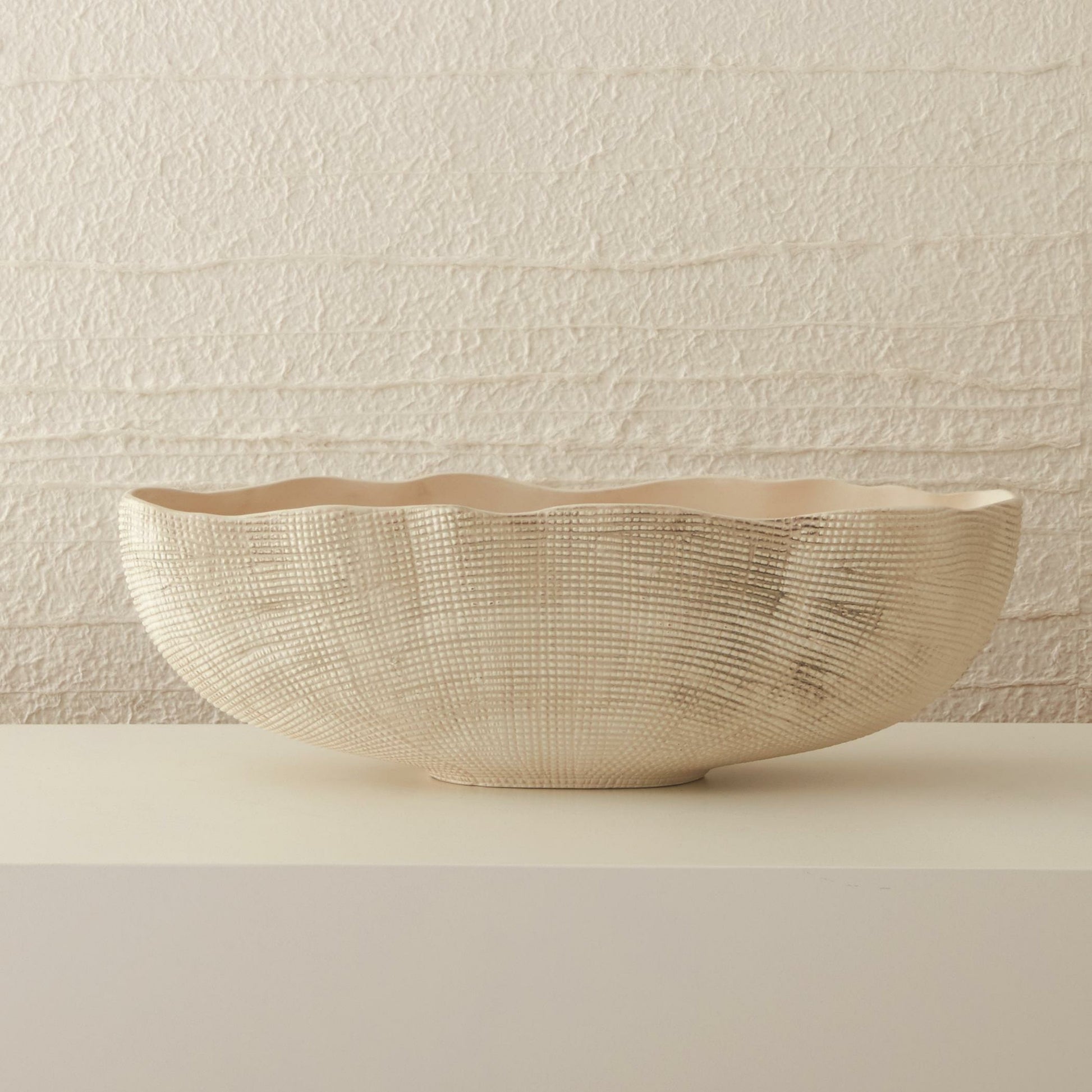 Sisal Oval Bowl by Global Views. Made from ceramic in a coastal style.