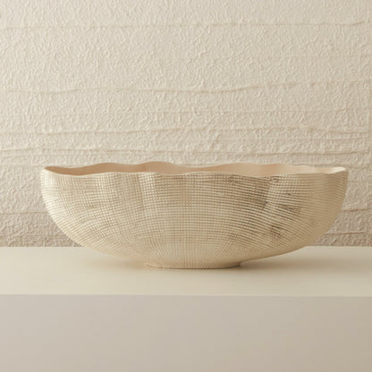 Sisal Oval Bowl by Global Views. Made from ceramic in a coastal style.