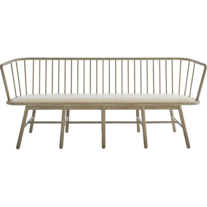 Spindle Long Bench by Global Views. Made from american oak in a coastal style.