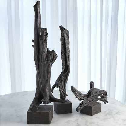 Iron Driftwood Sculpture by Global Views. Made from cast iron, marble in a eclectic & global style.