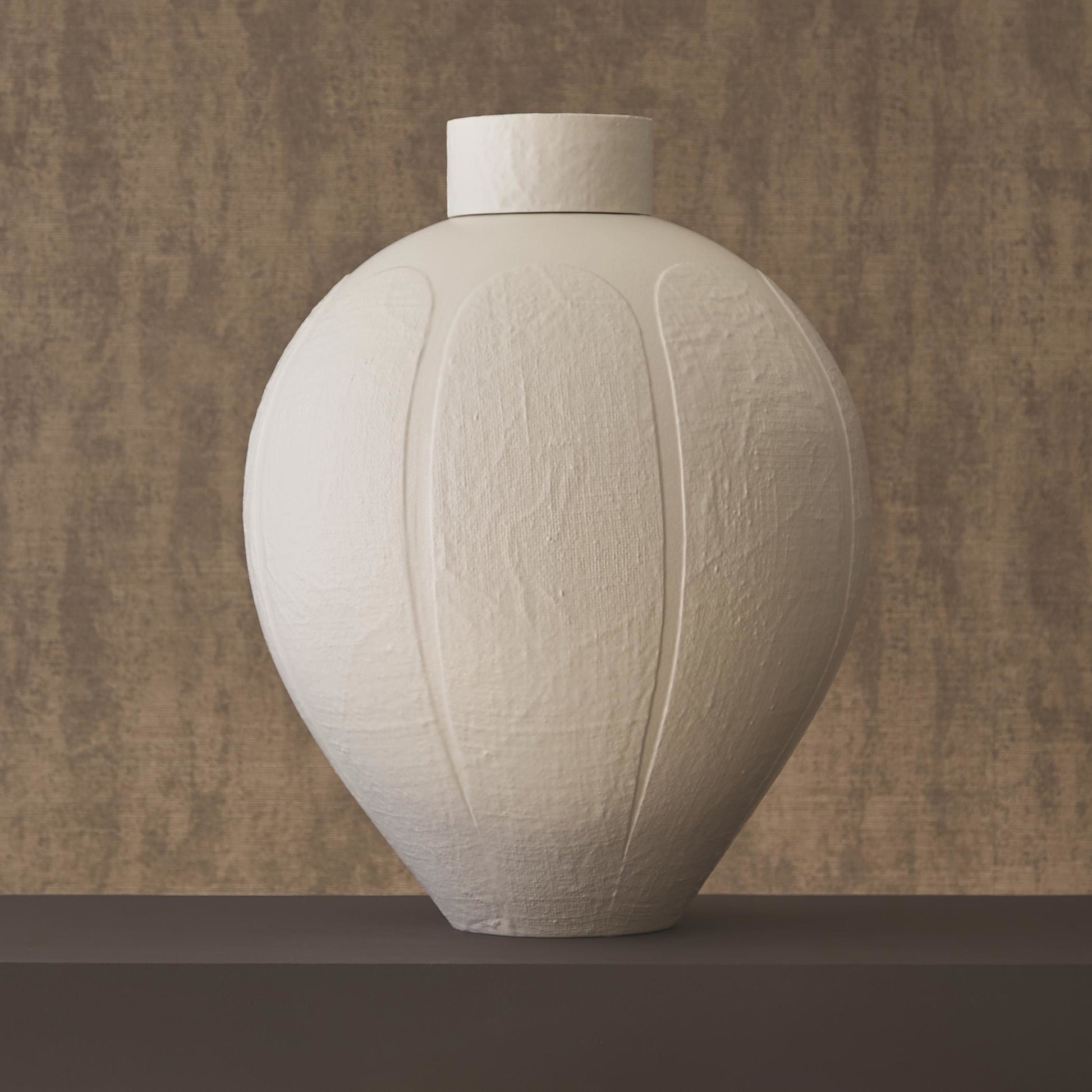 Linen Jar by Global Views. Made from porcelain in a modern style.