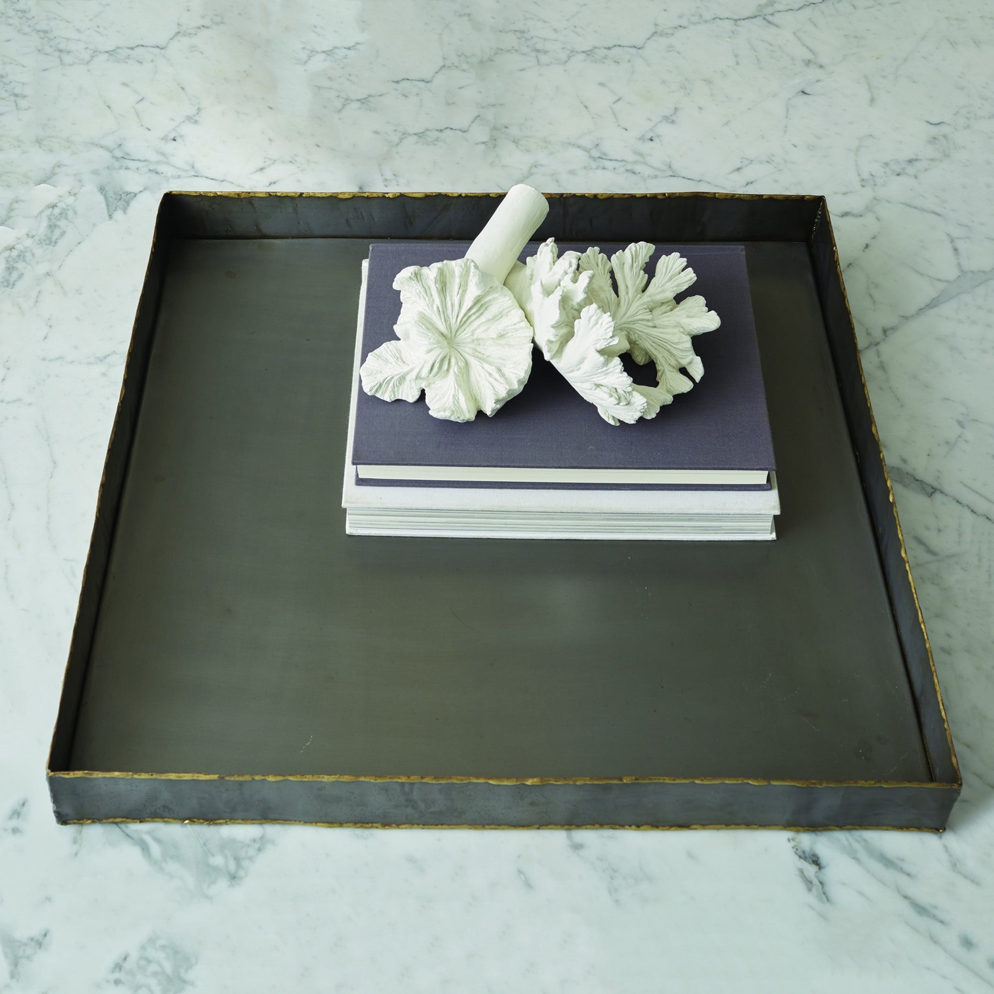 Laforge Ottoman Tray by Global Views. Made from iron in a modern style.