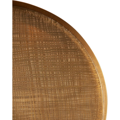 Plaid Etched Tray by Global Views in antique brass. Made from brass in a eclectic & global style.