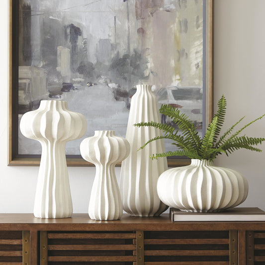Lithos Vase by Global Views. Made from ceramic in a coastal style.