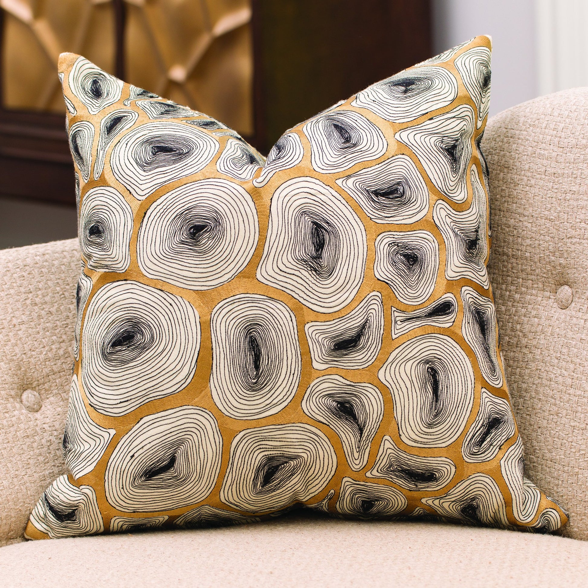 Agate Pillow by Global Views. Made from unique in a eclectic & global style.