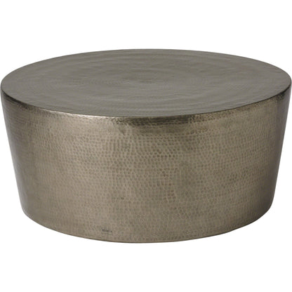 Izmir Hammered Cocktail Table by Global Views. Made from brass in a eclectic & global style.