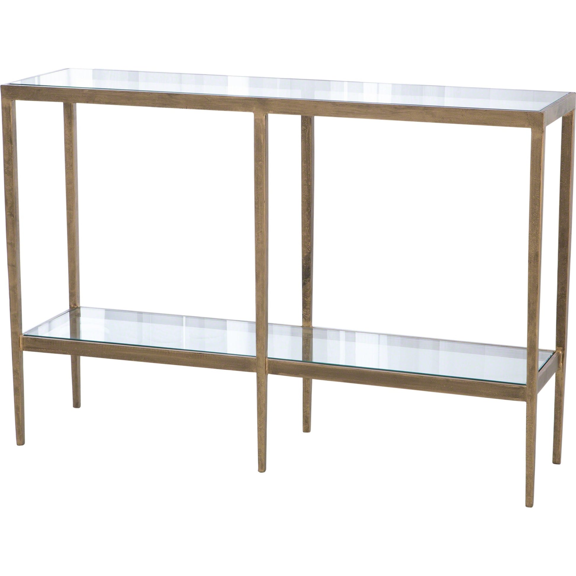 Laforge Console by Global Views. Made from iron, tempered glass in a transitional style.