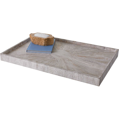 Driftwood Ottoman Tray by Global Views. Made from mdf, mango in a modern style.