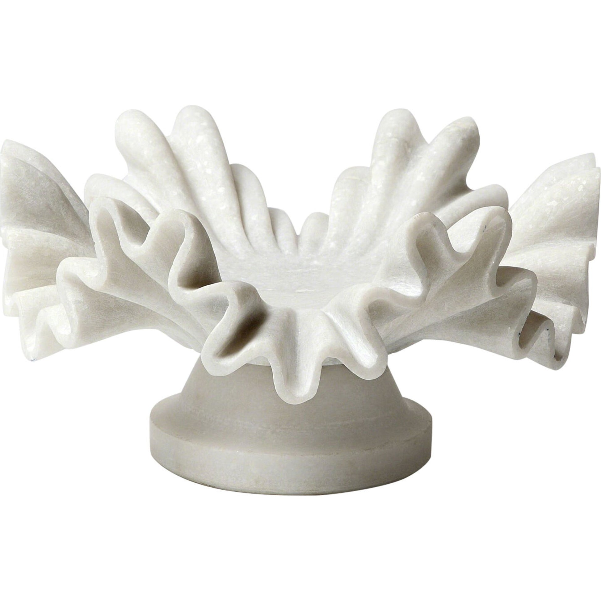 Yves Bowl by Global Views. Made from ambaji white marble in a transitional style.