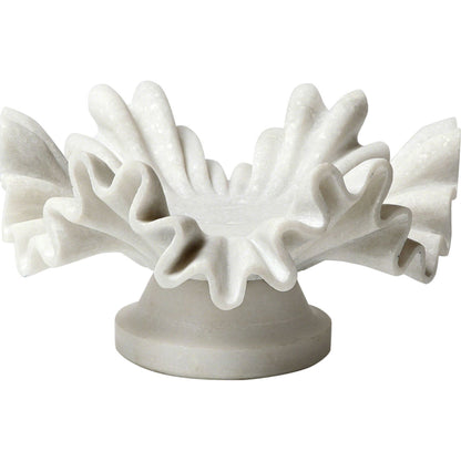 Yves Bowl by Global Views. Made from ambaji white marble in a transitional style.