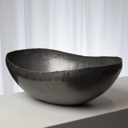 Laforge Oval Bowl by Global Views in natural iron. Made from iron in a eclectic & global style.
