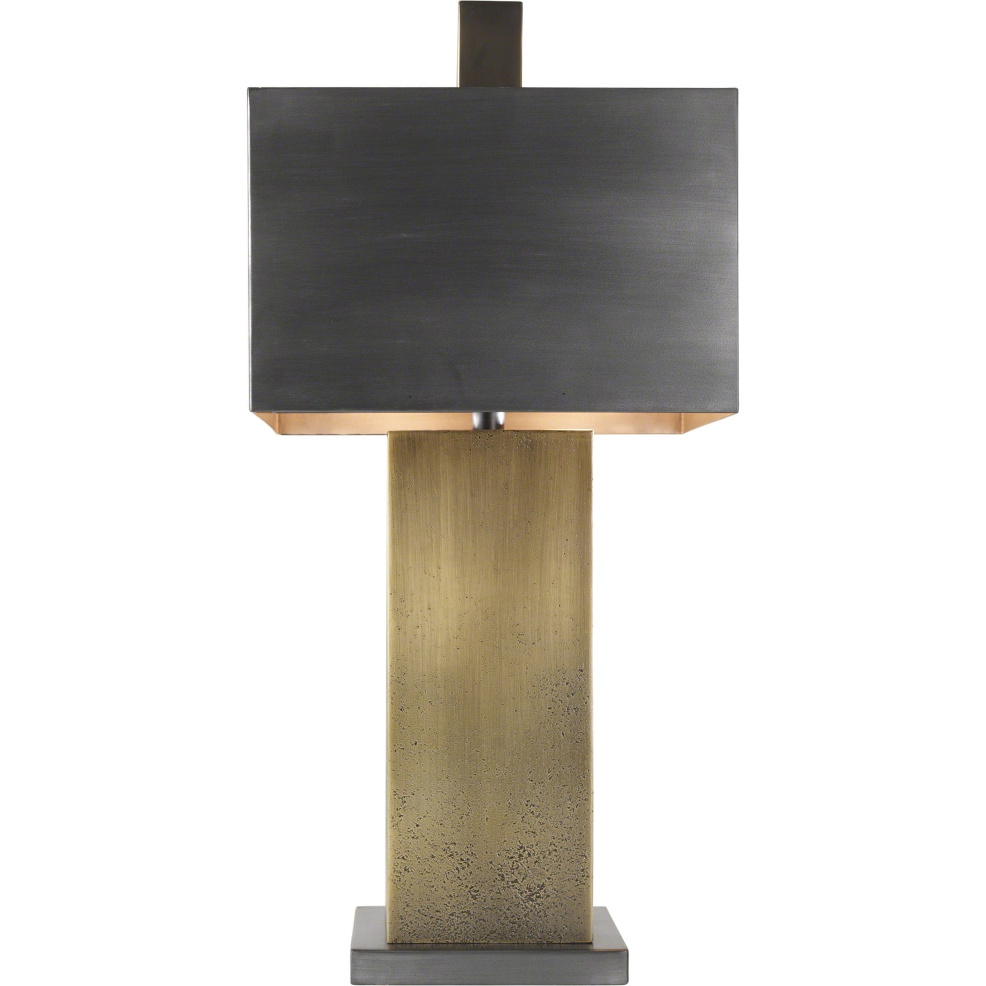 Tortoise Lamp by Global Views in antique zinc, ombre brass. Made from steel, stainless steel in a modern style.