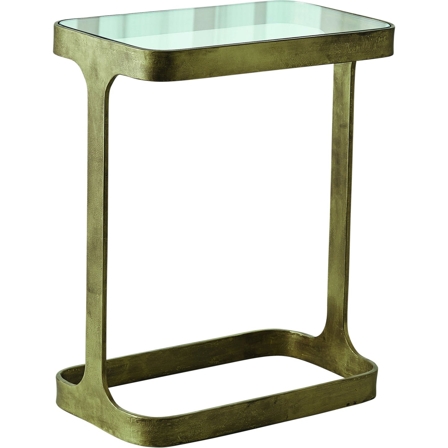 001 SR-702005 | Primary Silo | Saddle Table by Global Views. Made from iron, glass in a modern style.