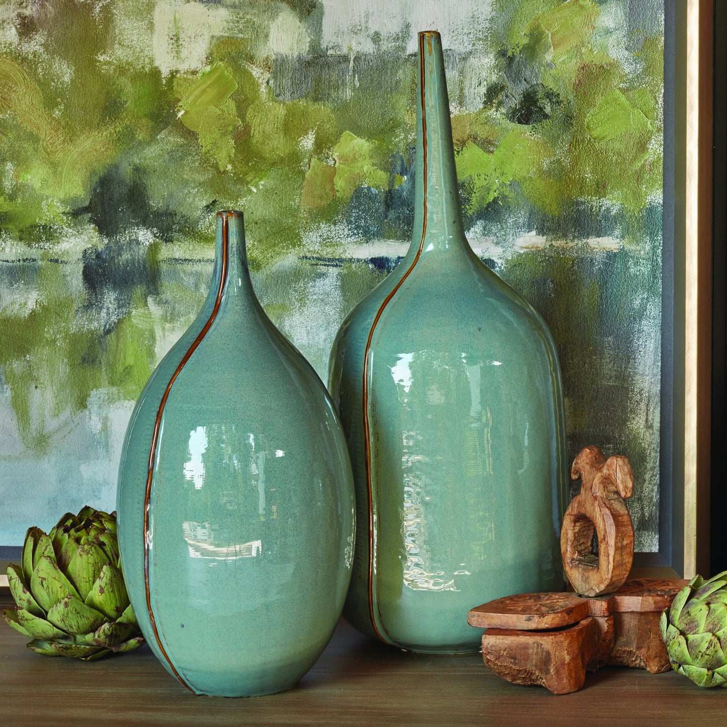 002 SR-701652 | Additional Silo | Milo Vase - Tall by Global Views. Made from ceramic in a eclectic & global style.