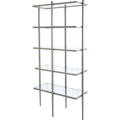 Laforge Etagere by Global Views in antique gold. Made from iron, tempered glass in a transitional style.