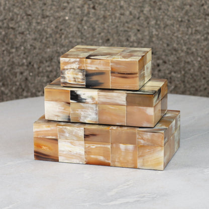 Sierra Horn Box by Global Views in natural. Made from unique in a eclectic & global style.